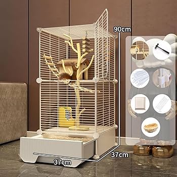 ふくろう ケージ 爬虫類など小動物に Amazon | フクロウ 小動物 リス ケージ 小枝 ネズミ ケージ 2段